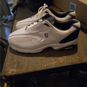 FootJoy White and Black Athletic Golf Shoes